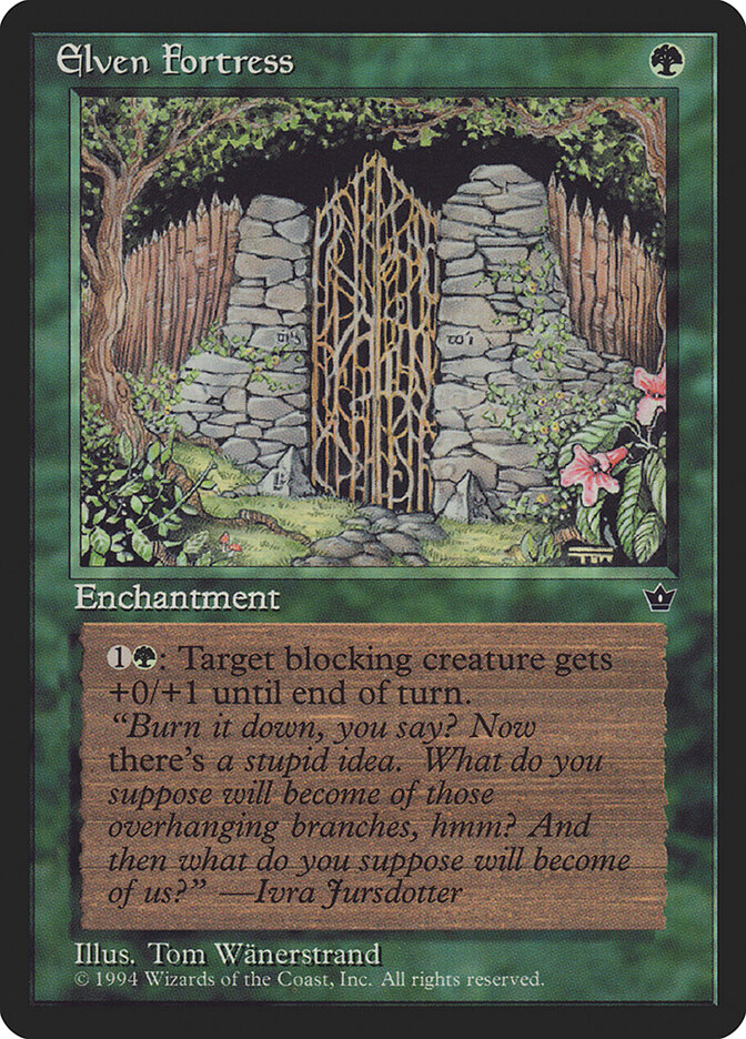 Elven Fortress card front