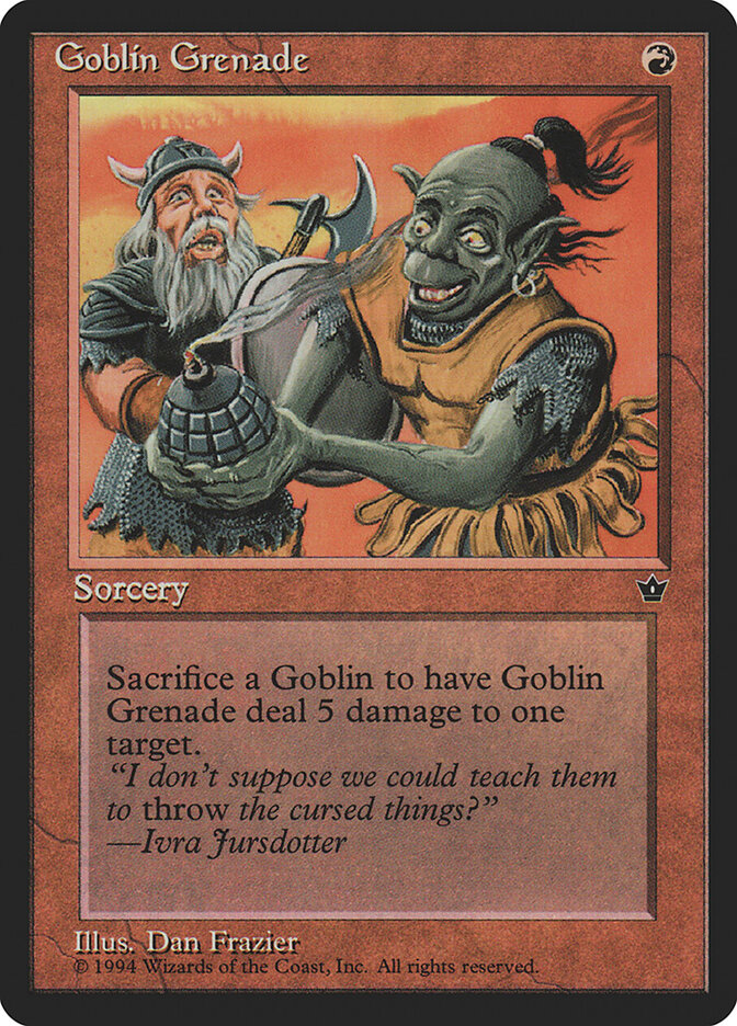 Goblin Grenade card front