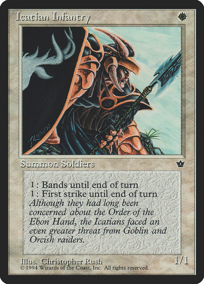 Icatian Infantry card front