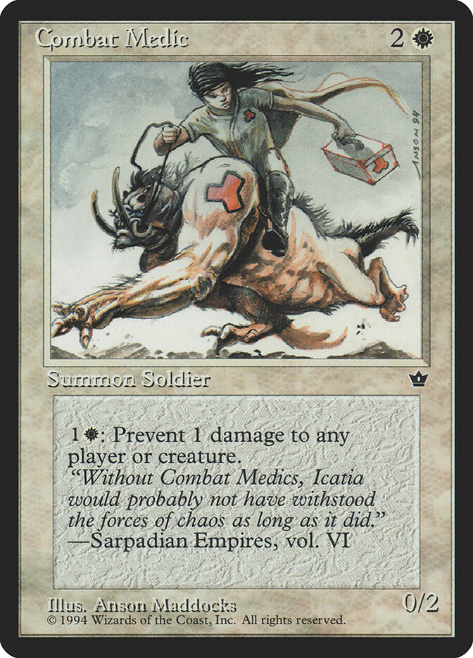 Combat Medic card front