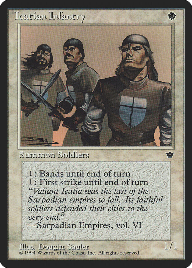 Icatian Infantry card front