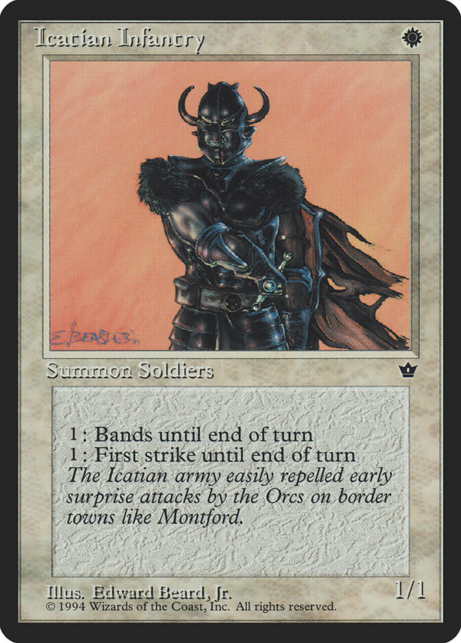 Icatian Infantry card front