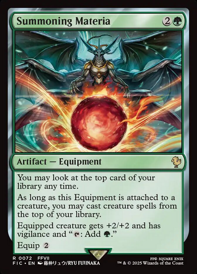Summoning Materia card front