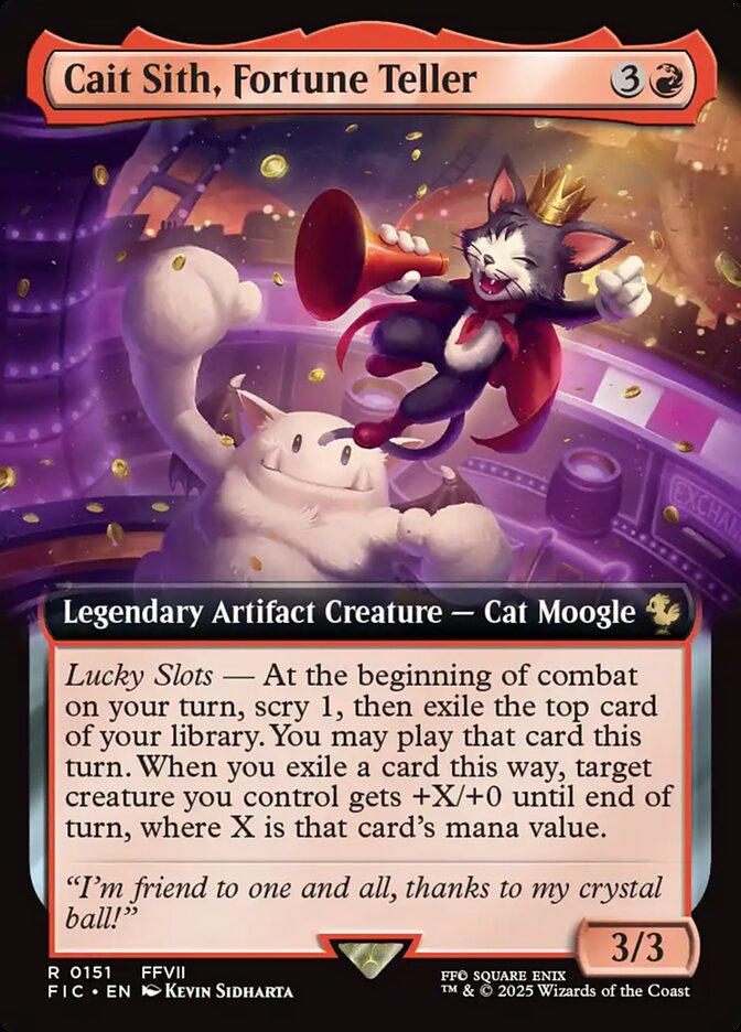Cait Sith, Fortune Teller card front