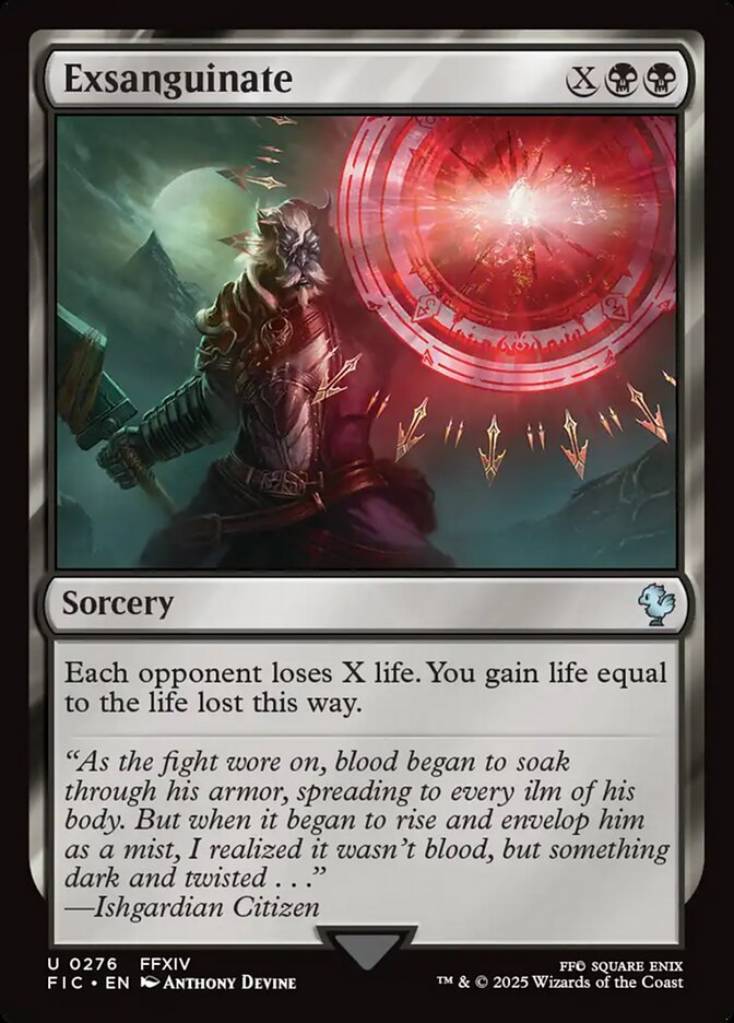 Exsanguinate card front
