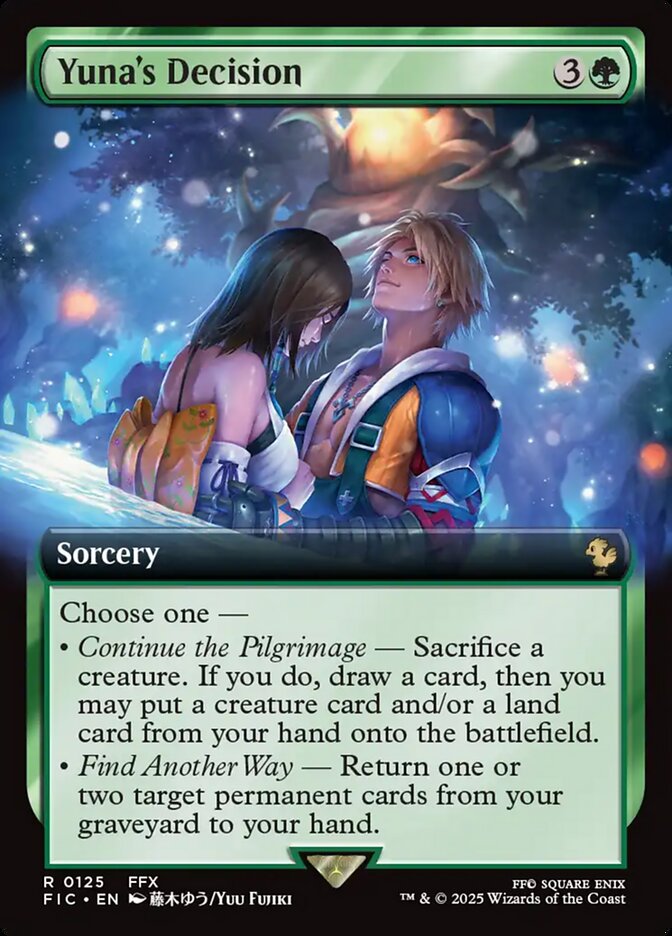 Yuna's Decision card front