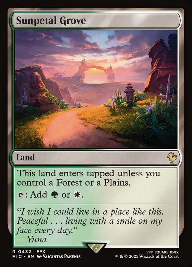 Sunpetal Grove card front