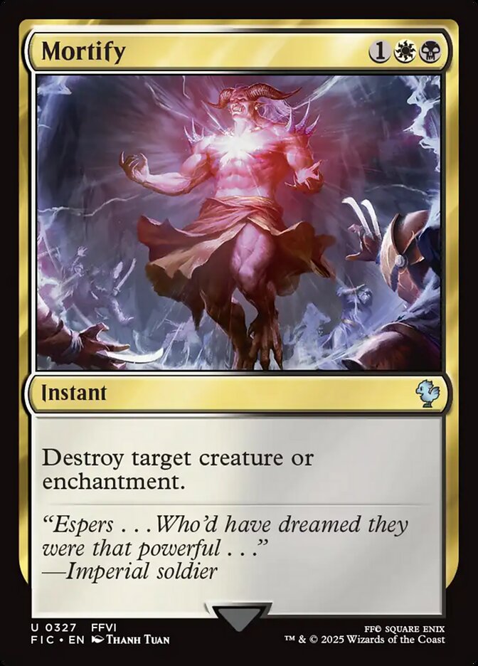 Mortify card front