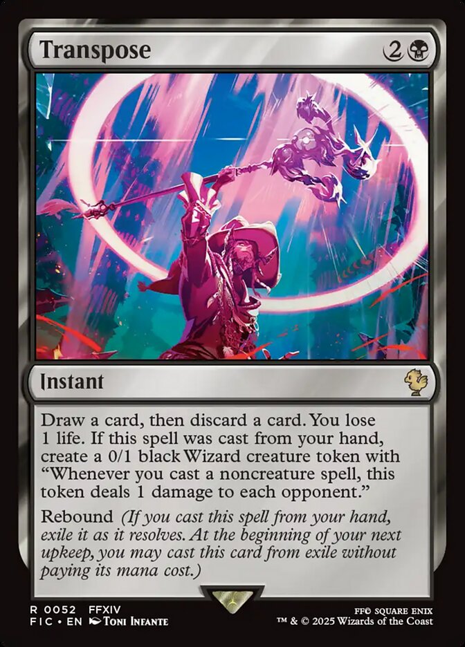 Transpose card front