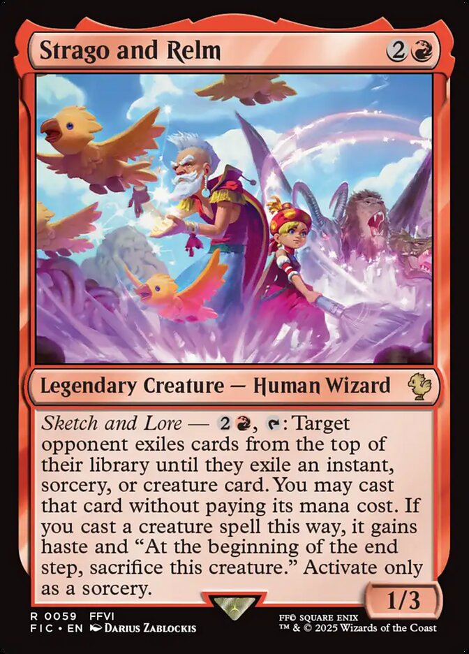 Strago and Relm card front