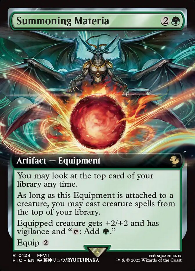 Summoning Materia card front