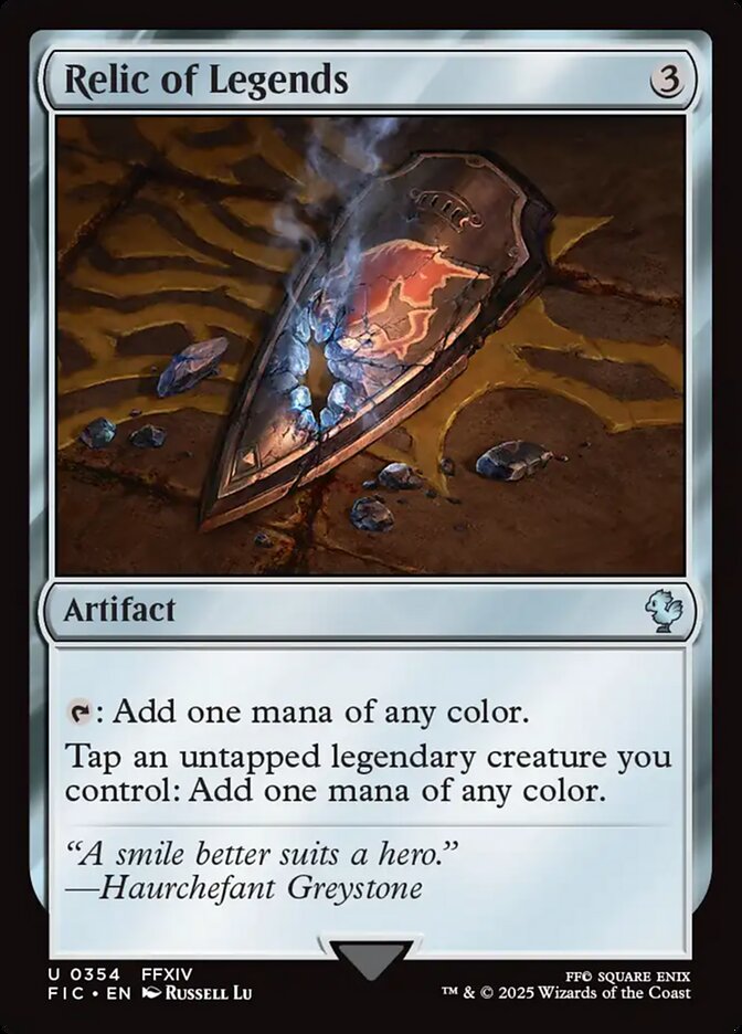 Relic of Legends card front