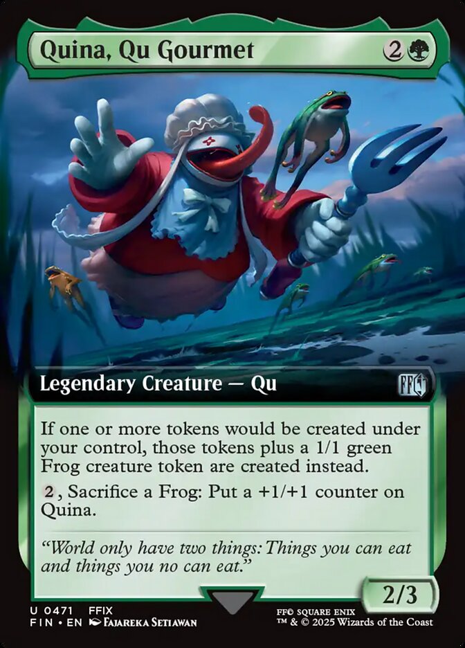 Quina, Qu Gourmet card front