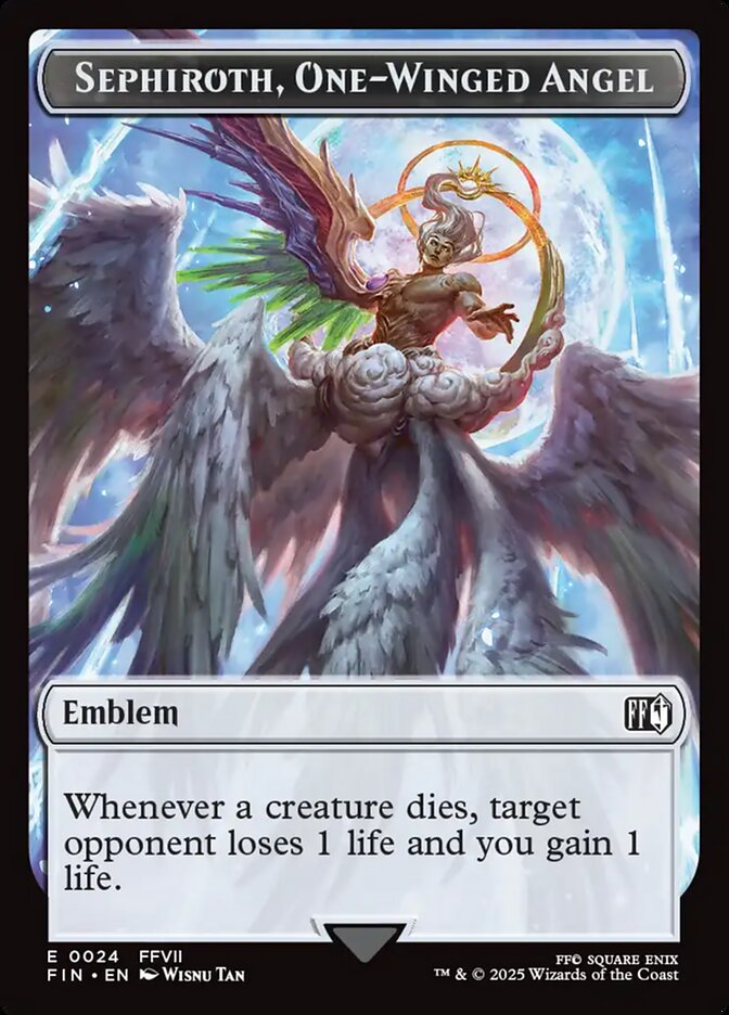 Sephiroth, One-Winged Angel Emblem card front