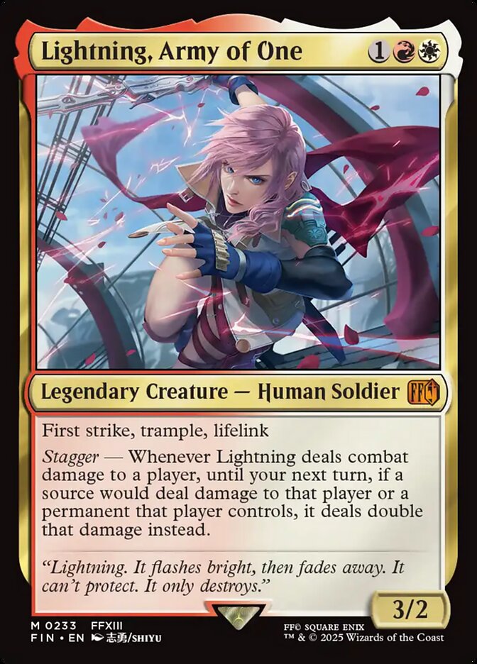 Lightning, Army of One card front
