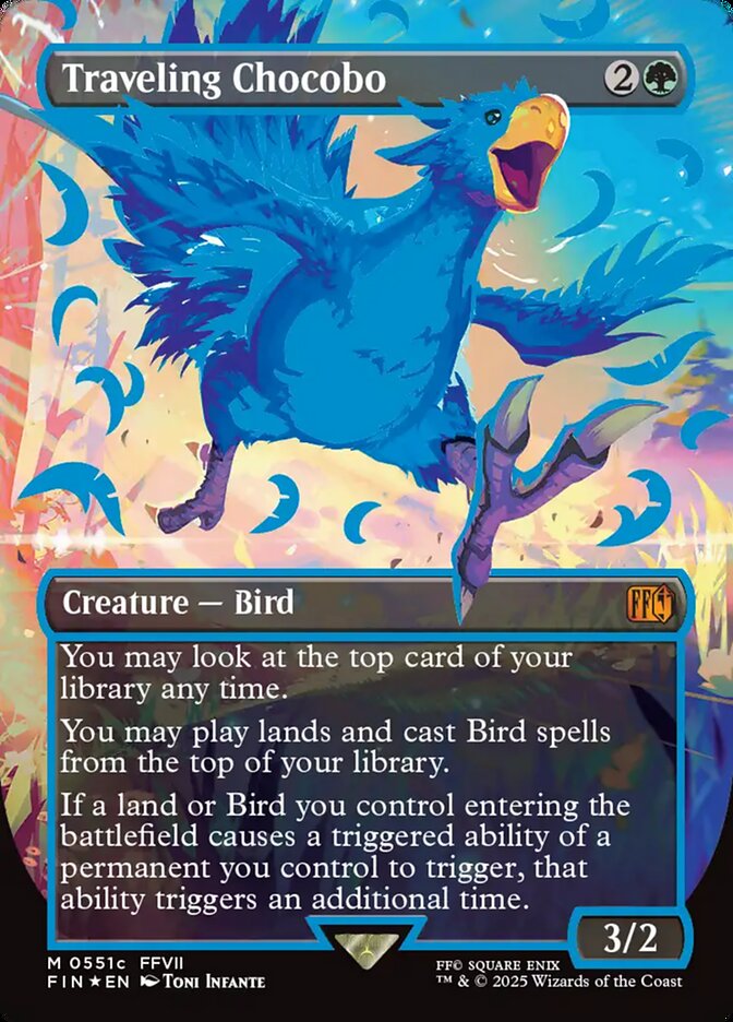 Traveling Chocobo card front