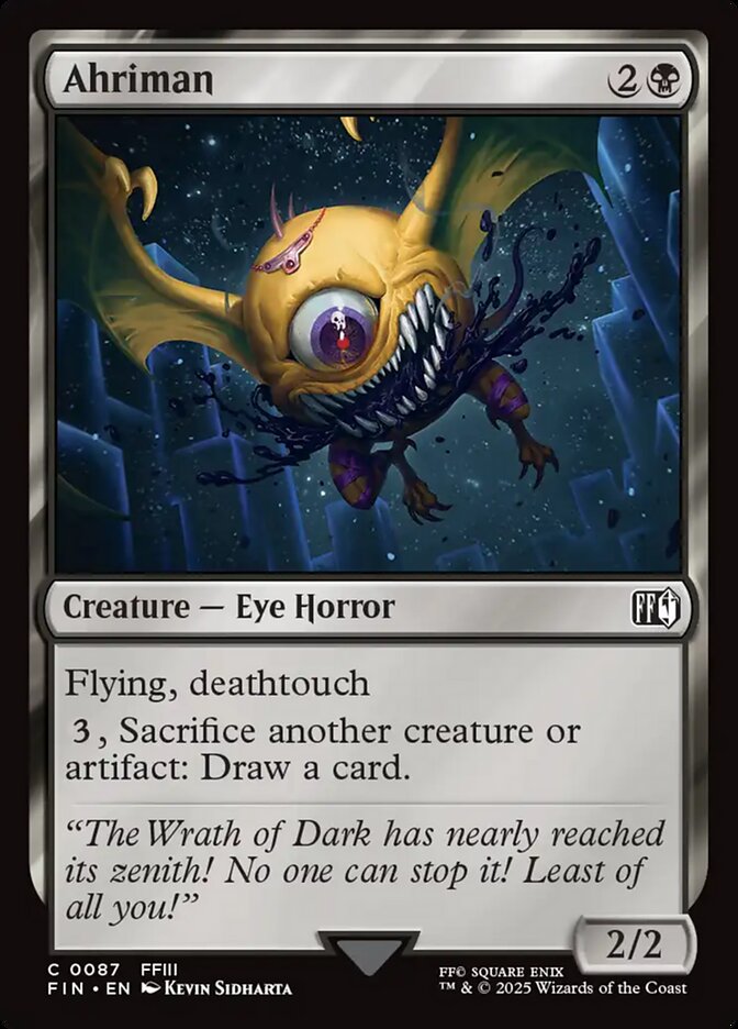 Ahriman card front