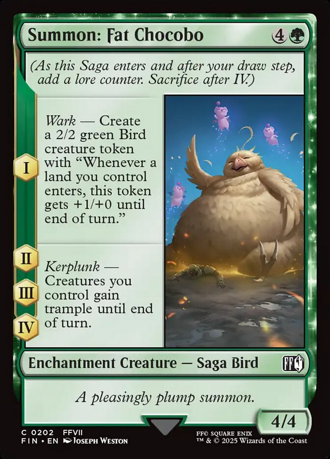Summon: Fat Chocobo card front