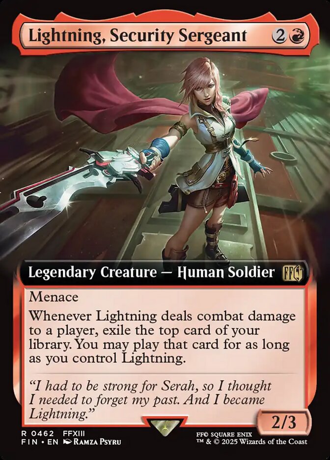 Lightning, Security Sergeant card front