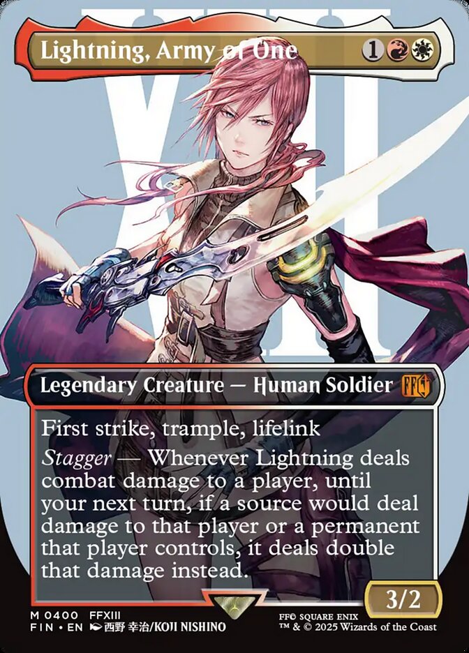 Lightning, Army of One card front