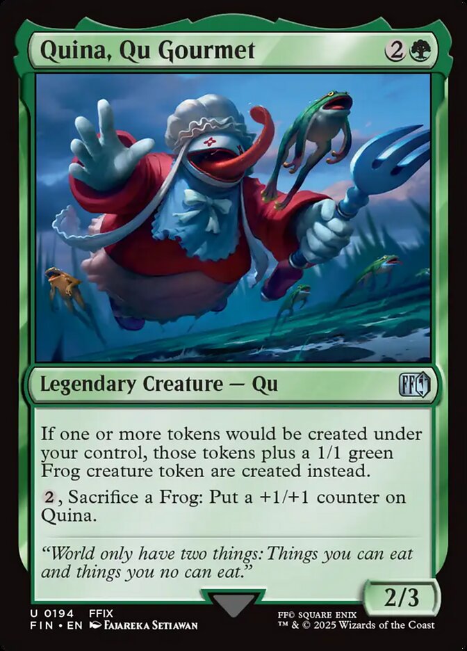Quina, Qu Gourmet card front