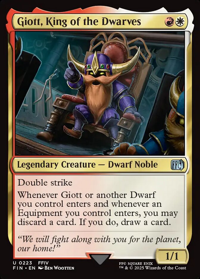 Giott, King of the Dwarves card front
