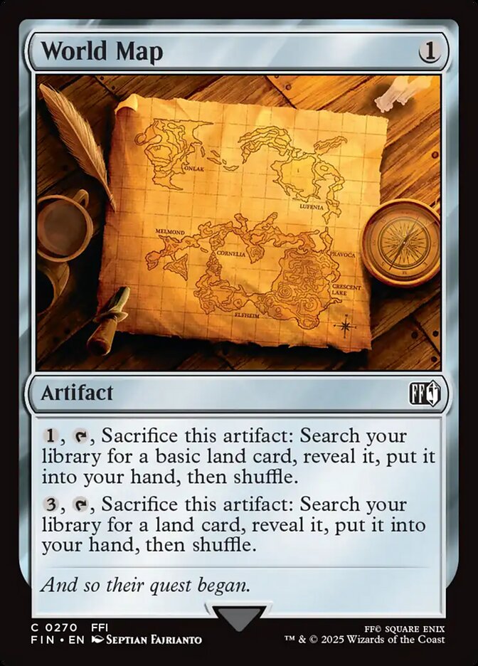 World Map card front