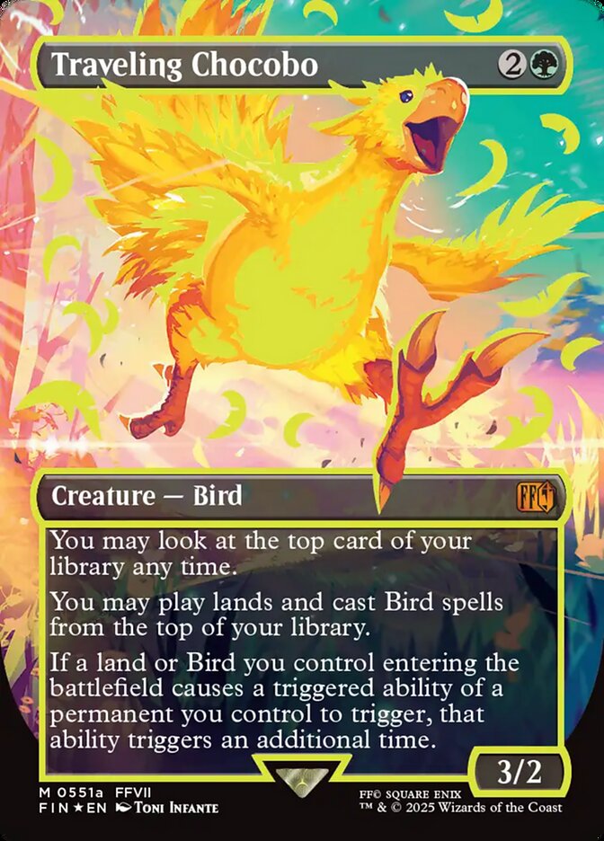 Traveling Chocobo card front