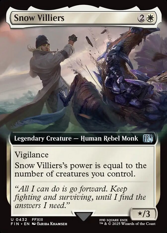 Snow Villiers card front