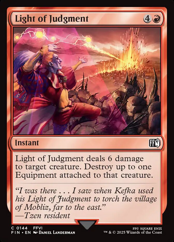 Light of Judgment card front