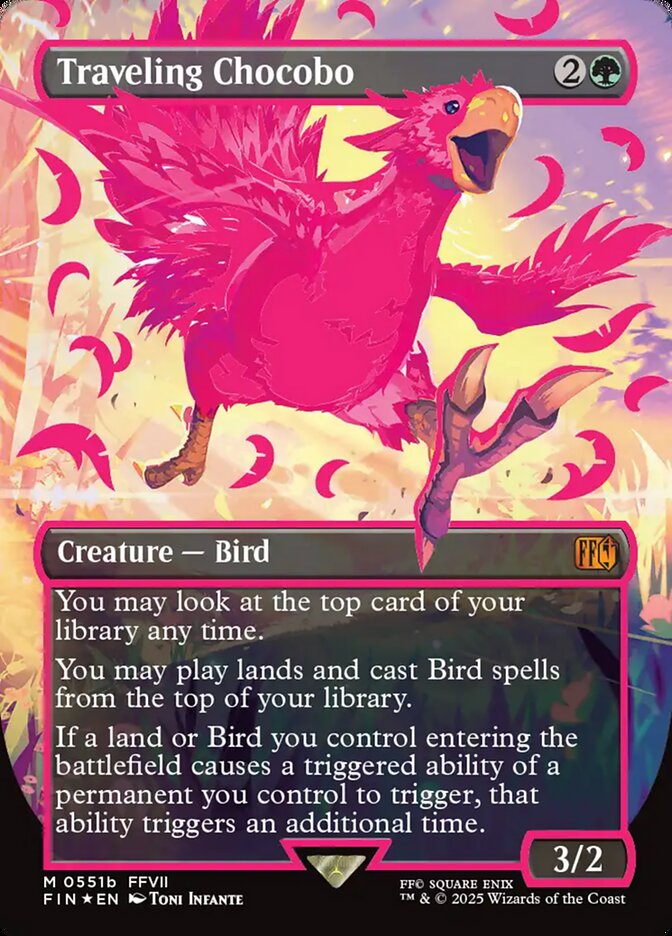 Traveling Chocobo card front