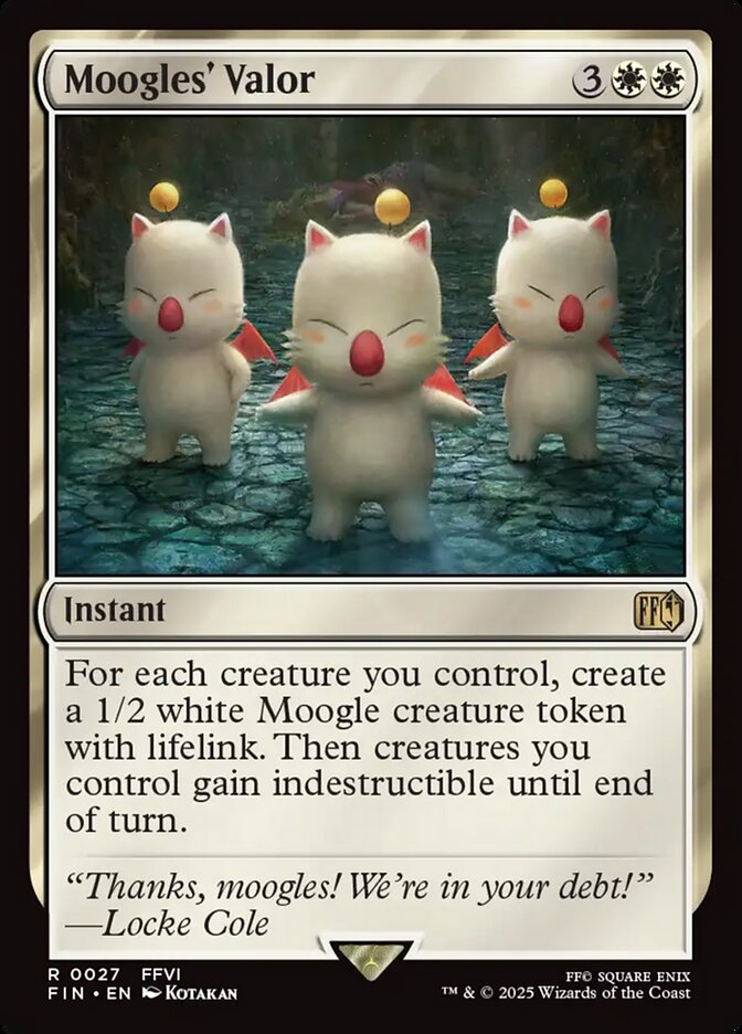 Moogles' Valor card front