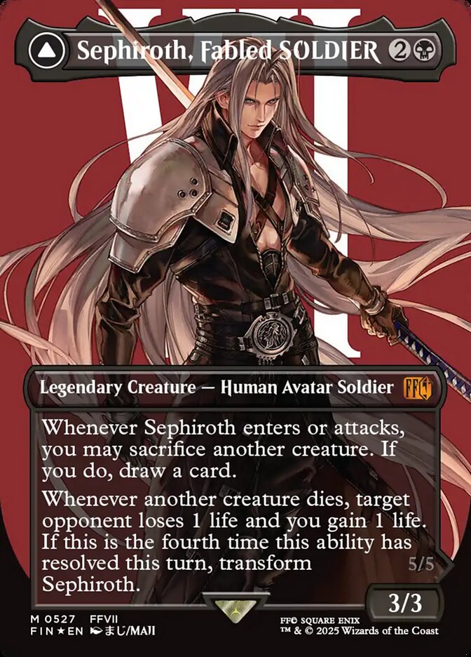 Sephiroth, Fabled SOLDIER card front