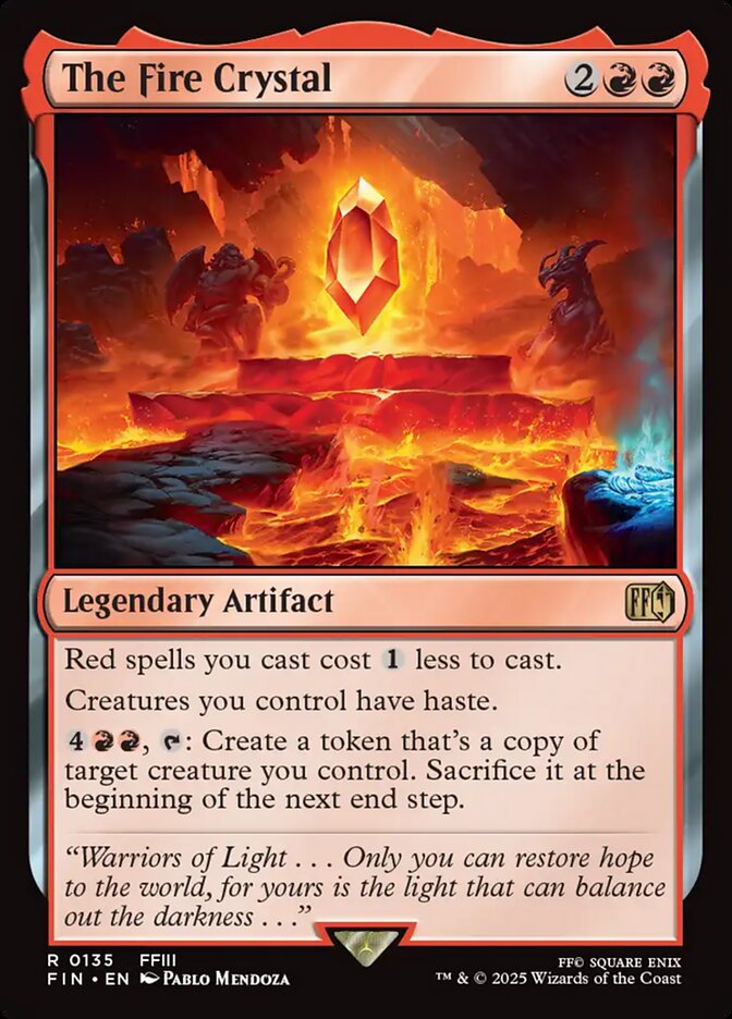 The Fire Crystal card front