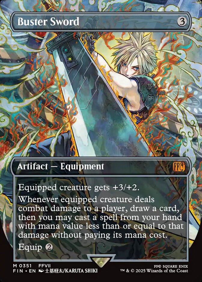 Buster Sword card front