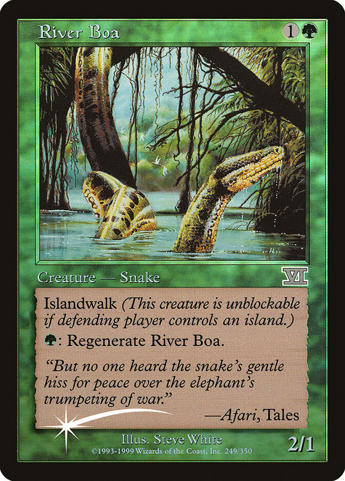River Boa card front