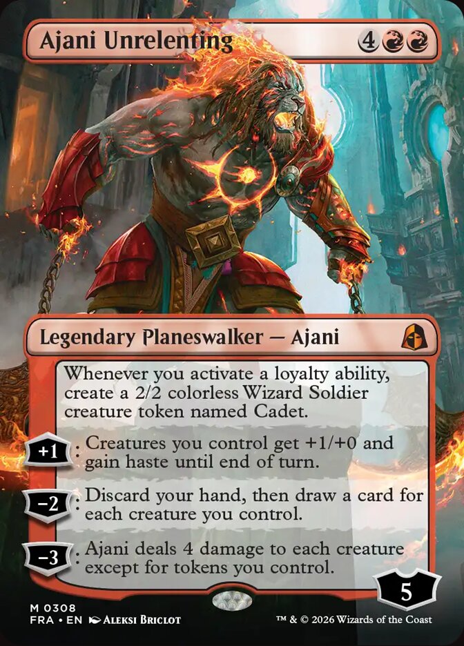 Ajani Unrelenting card front