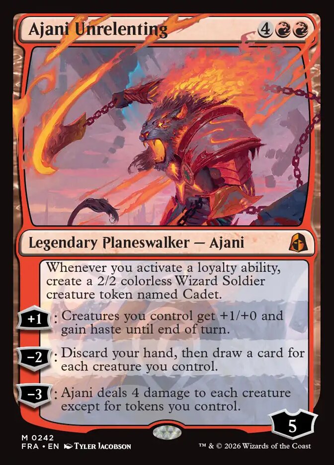 Ajani Unrelenting card front