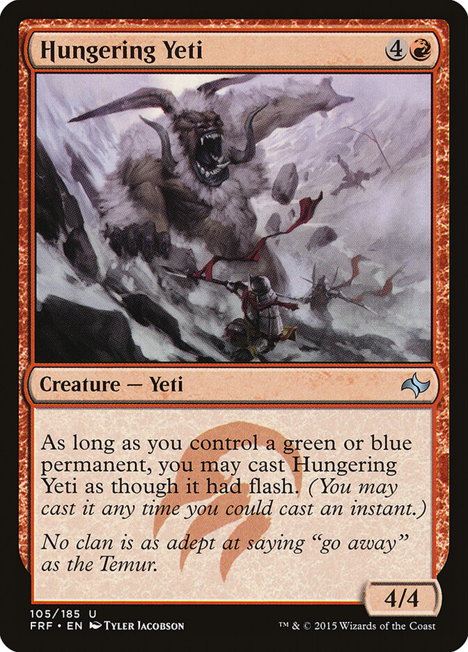 Hungering Yeti card front