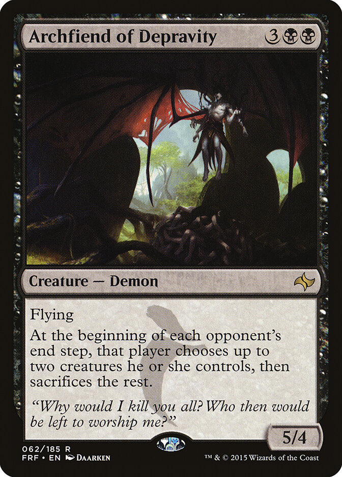 Archfiend of Depravity card front