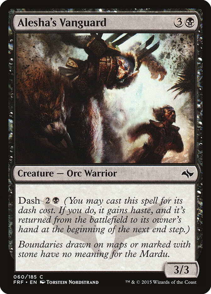 Alesha's Vanguard card front