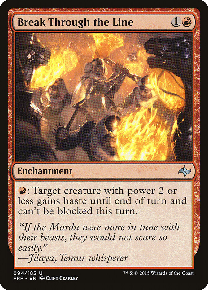 Break Through the Line card front