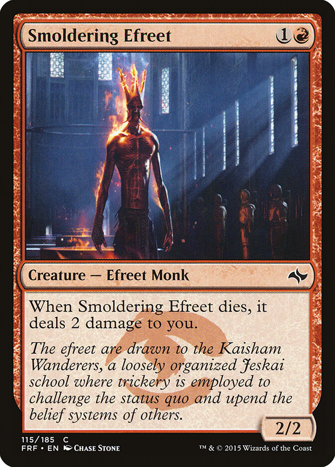 Smoldering Efreet card front