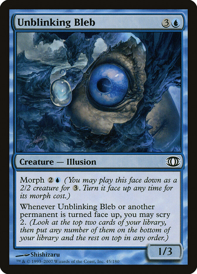 Unblinking Bleb card front