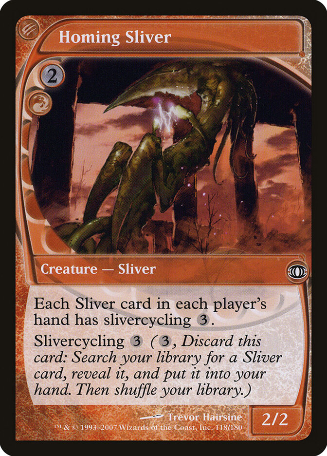 Homing Sliver card front
