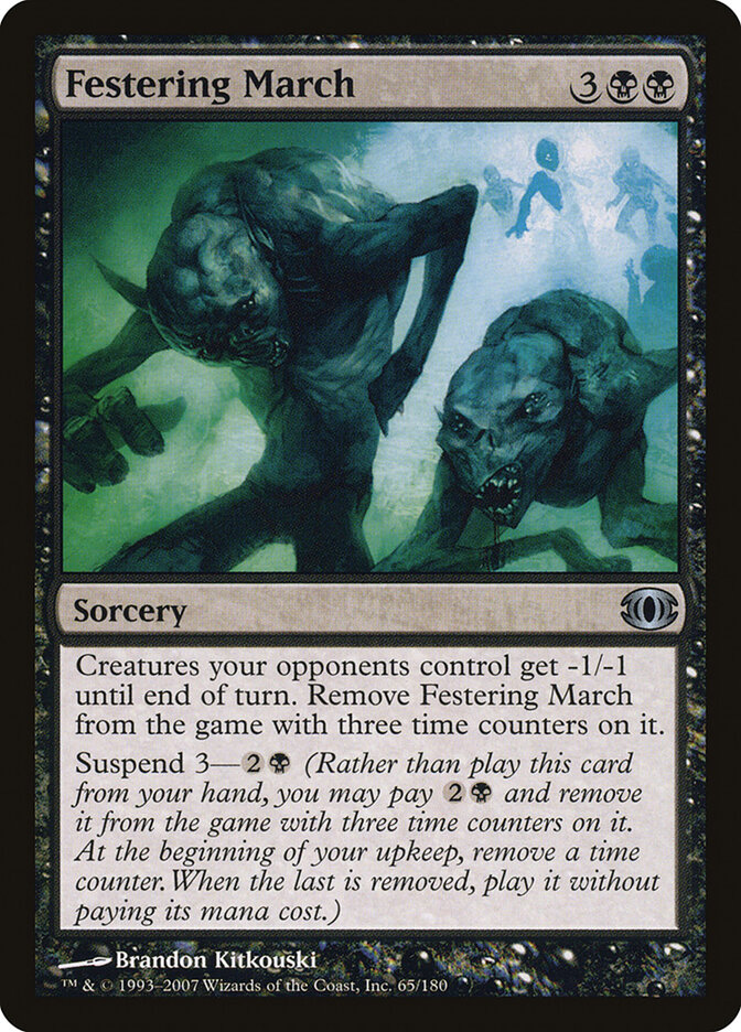 Festering March card front