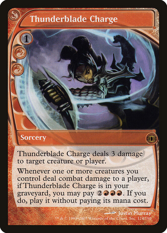 Thunderblade Charge card front