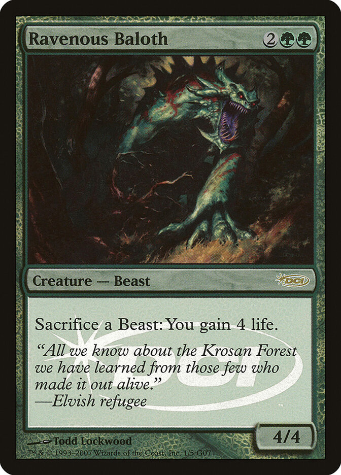Ravenous Baloth card front