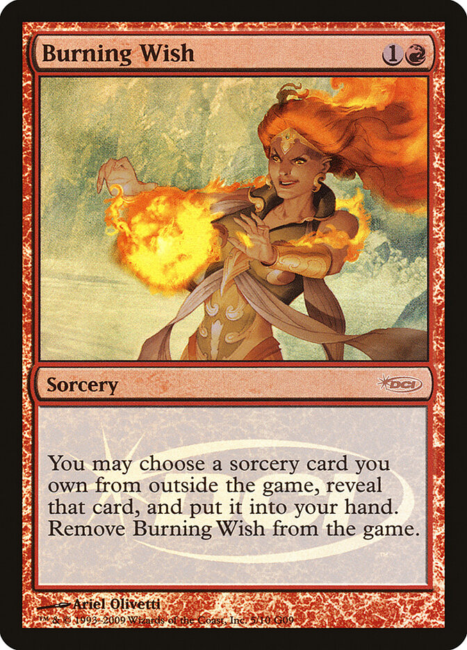 Burning Wish card front