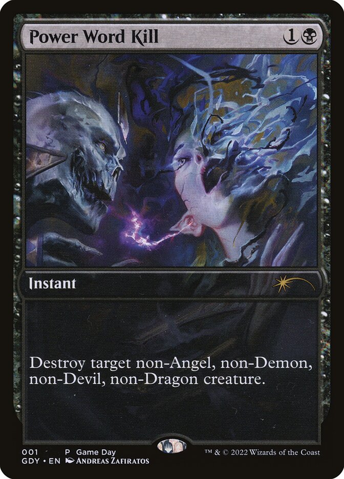 Power Word Kill card front